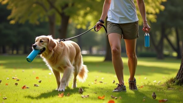 Hydratez votre chien lors des promenades avec une gourde adaptée