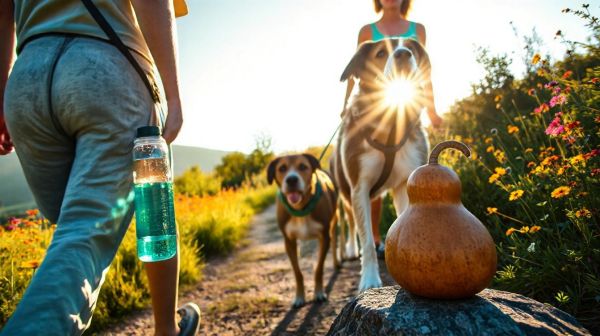 Les meilleures gourdes pour garder votre chien hydraté en promenade