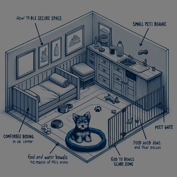 Comment aménager un espace sécurisé pour un chiot Terrier Australien dans un petit appartement?